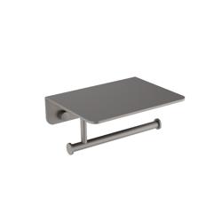 Brass Toilet Paper Holder With Cellphone Shelf