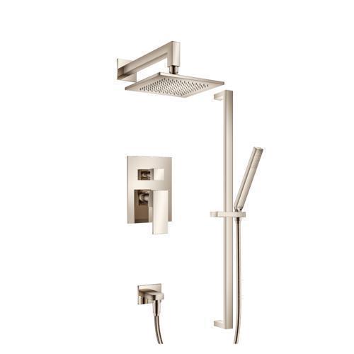 Two Output Shower Set With Shower Head, Hand Held And Slide Bar